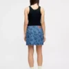 Printed denim skirt