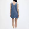 Sleeveless midi denim dress