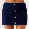 Stretch denim mini skirt Stretch denim mini skirt