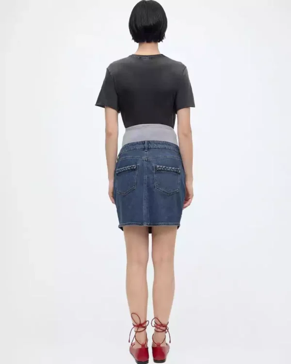 Stretch denim skirts