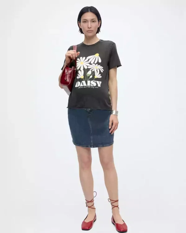 Stretch denim skirts