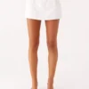 White denim wrap skirt White denim wrap skirt