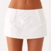 White denim wrap skirt White denim wrap skirt