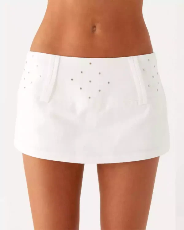 White denim wrap skirt White denim wrap skirt