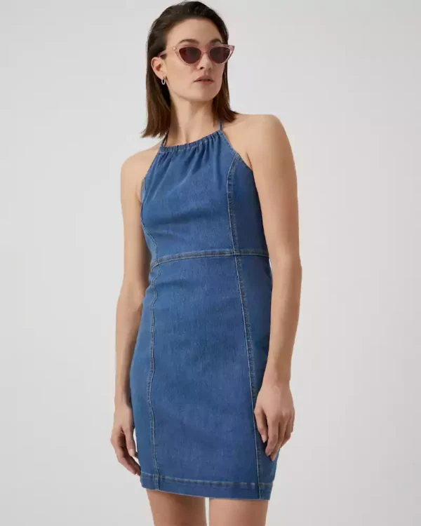 Womens dark denim dress
