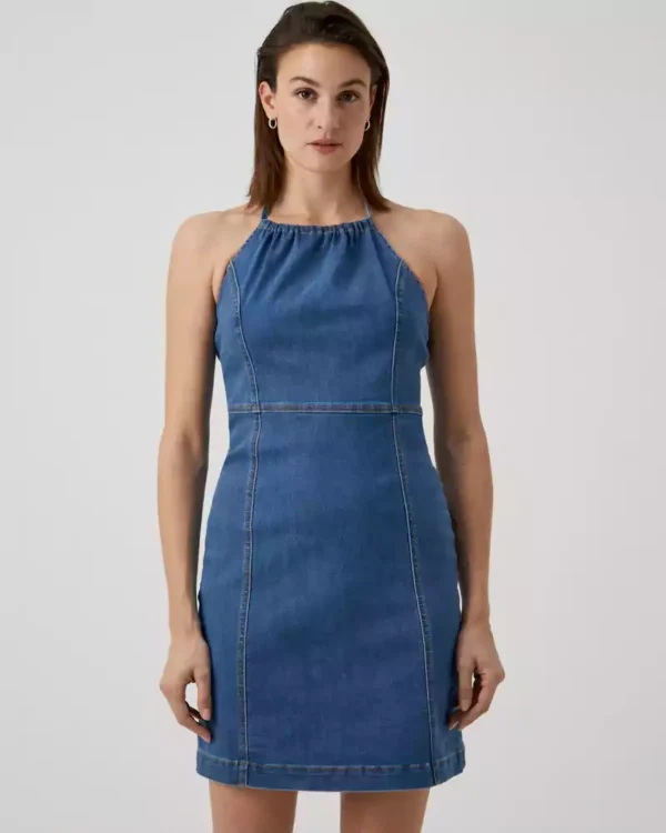 Womens dark denim dress