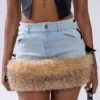 Wrap denim mini skirt Wrap denim mini skirt
