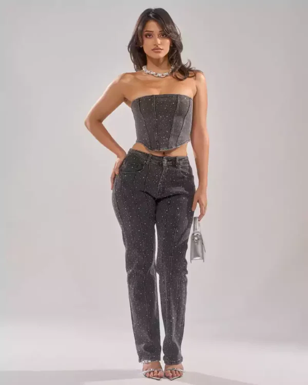 womens denim corset top womens denim corset top