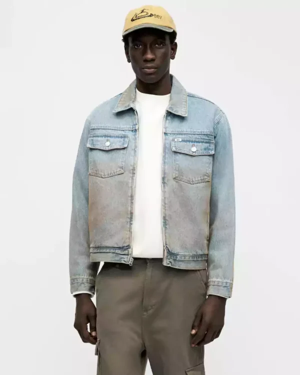 90s denim trucker jacket