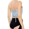 Blue denim crop top Blue denim crop top