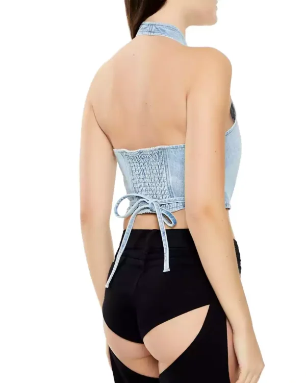 Blue denim crop top Blue denim crop top