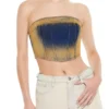 Bustier denim crop top Bustier denim crop top
