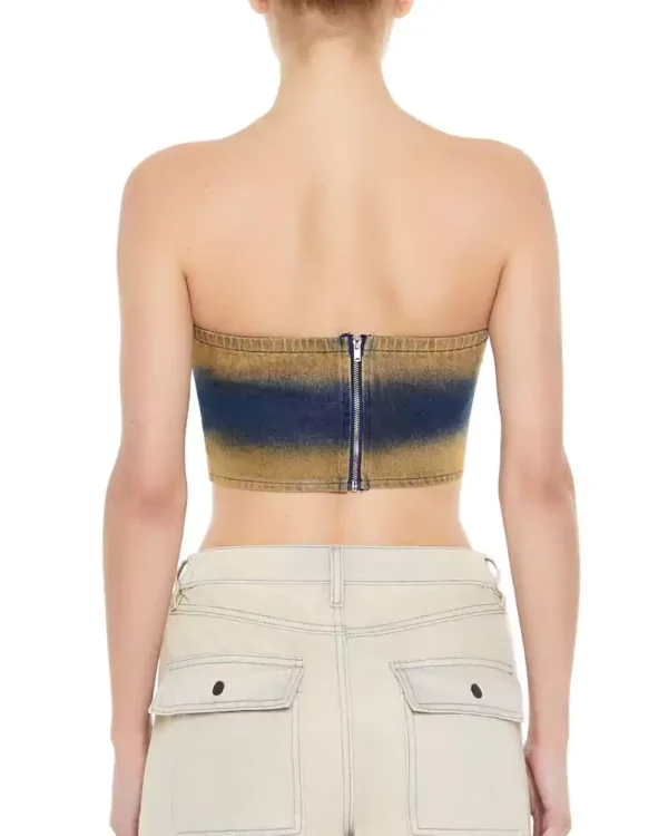 Bustier denim crop top Bustier denim crop top