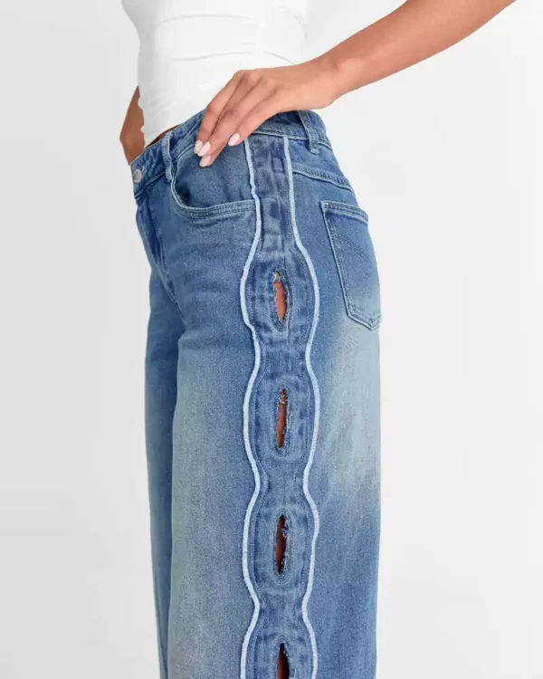 Denim loose pants for women