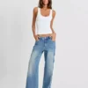 Denim loose pants for women