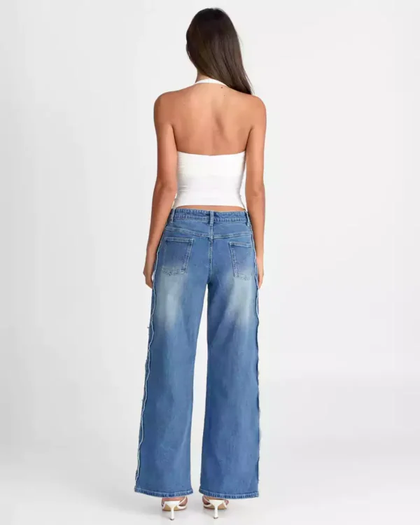 Denim loose pants for women