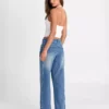 Denim loose pants for women
