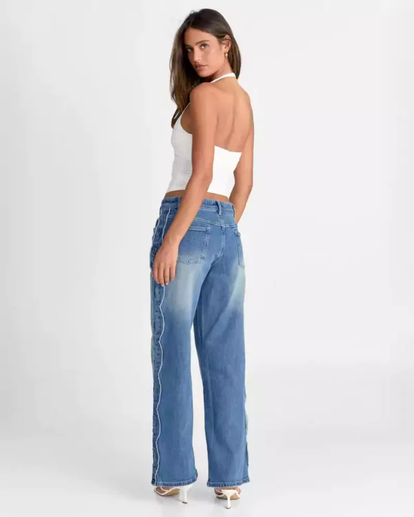Denim loose pants for women