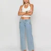 Denim low rise jeans