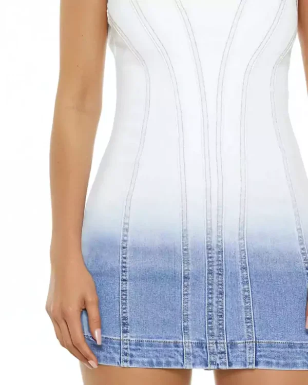Denim shirt mini dress