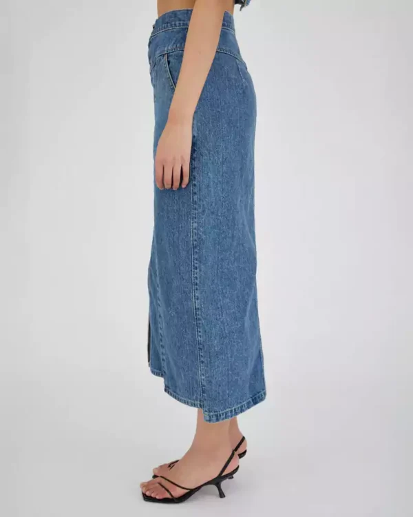 Denim tight skirt