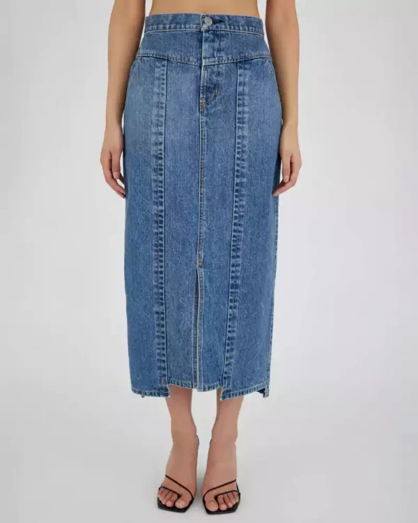 Denim tight skirt