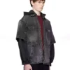 Denim trucker jacket men
