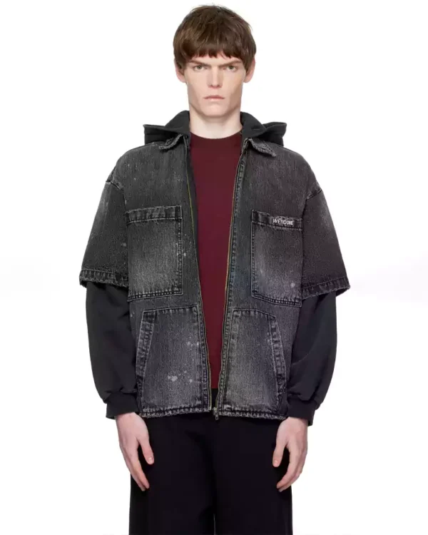 Denim trucker jacket men