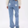 Distressed denim womens jeans Distressed denim womens jeans