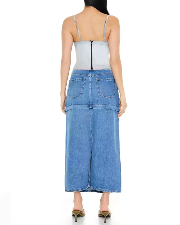 Lightweight denim maxi skirt Lightweight denim maxi skirt