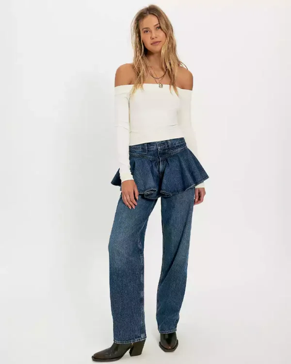 Peplum denim