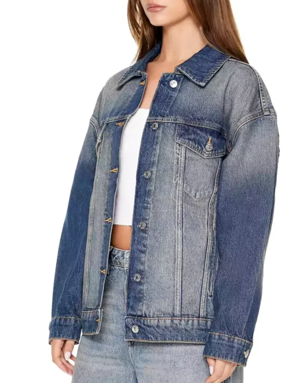 Stone wash denim jacket