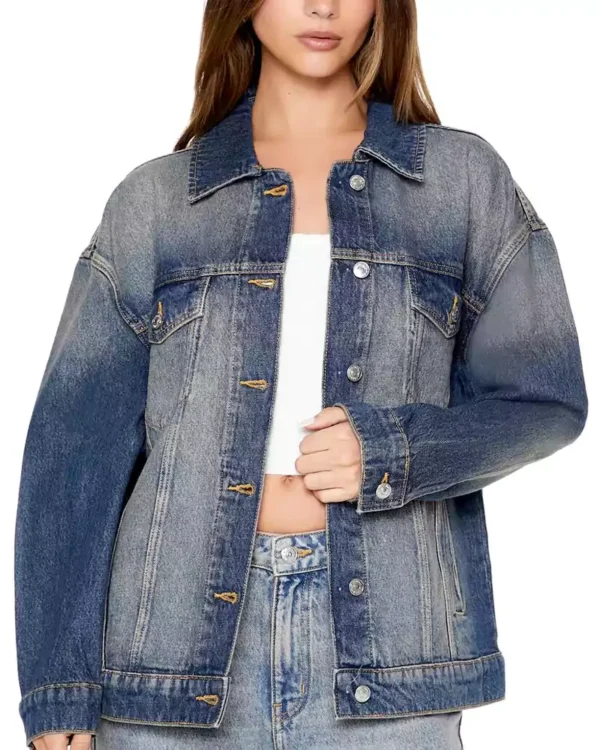 Stone wash denim jacket