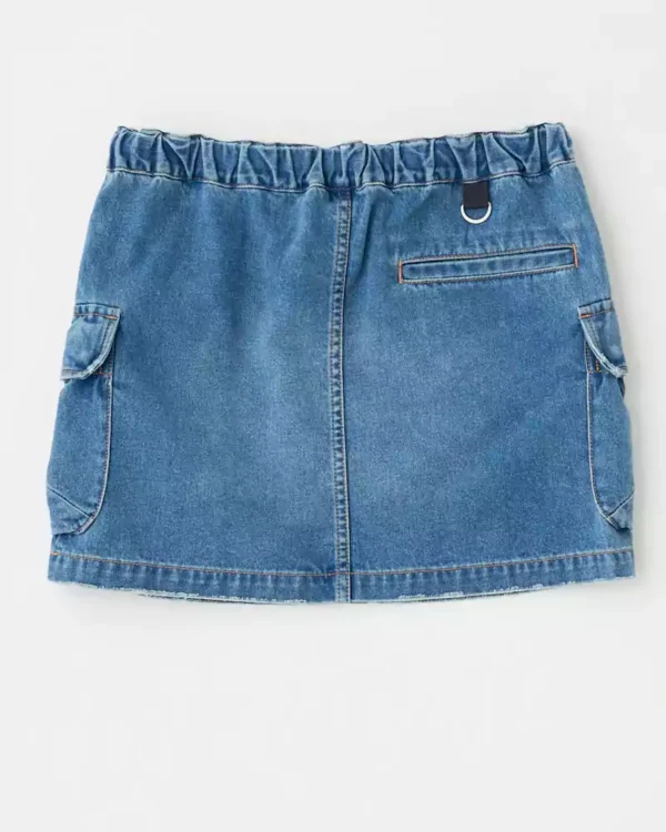 Womens blue denim skirt