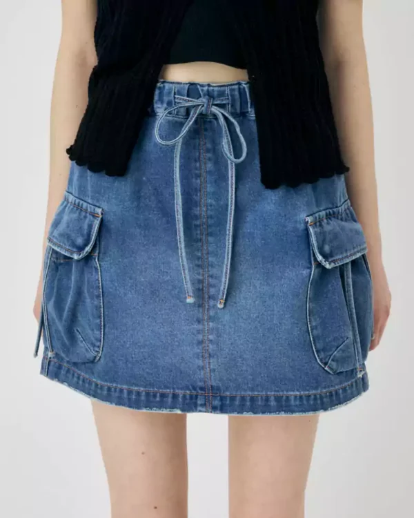 Womens blue denim skirt