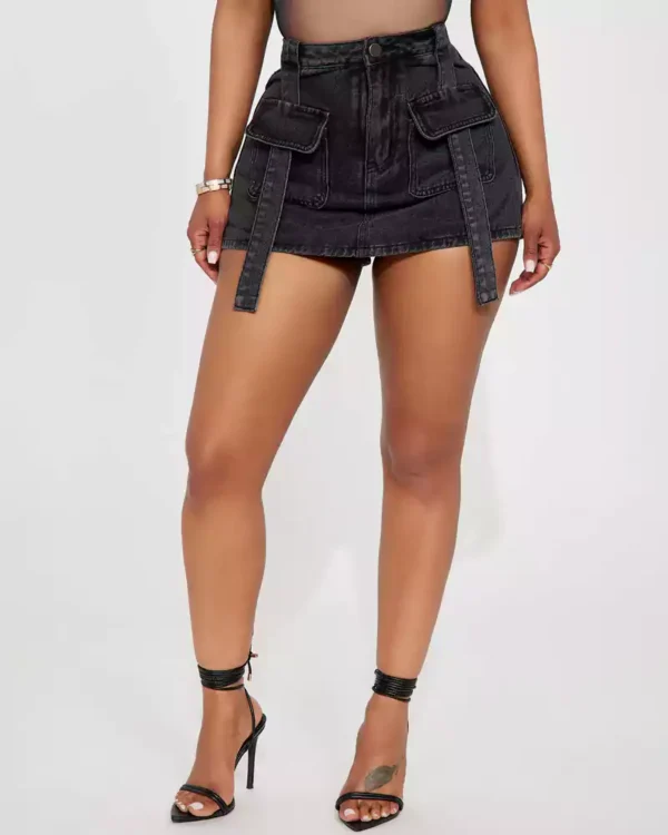 womens skort denim