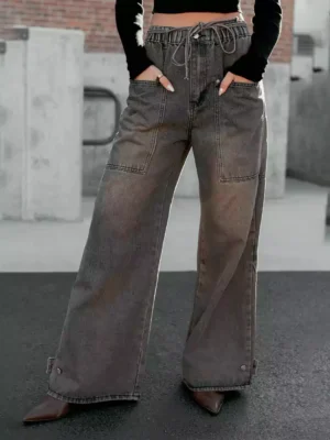 Brown denim jeans womens