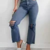 Denim distressed jeans