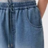 Denim faded jeans