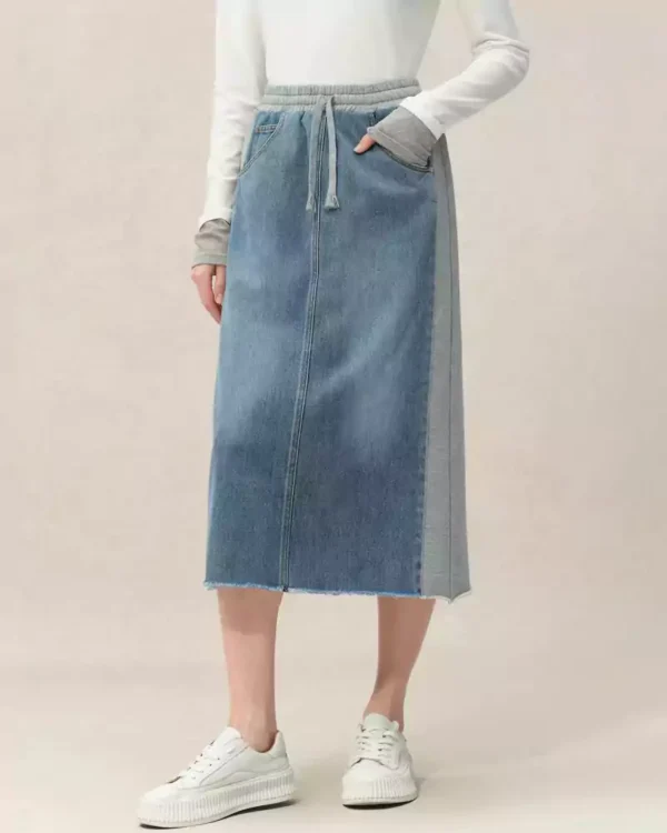 Denim midi skirt Denim midi skirt