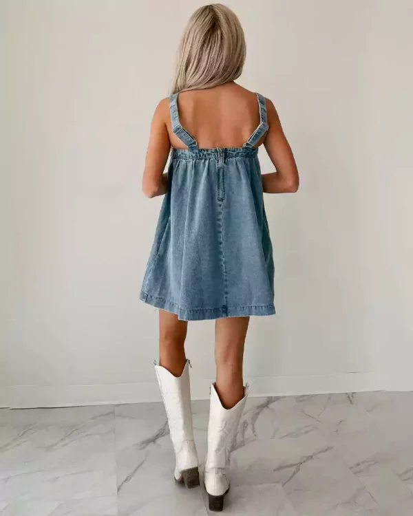 Denim mini dress Denim mini dress