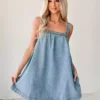 Denim mini dress Denim mini dress