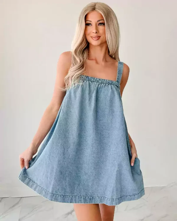 Denim mini dress Denim mini dress