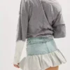 Denim mini skirt outfit Denim mini skirt outfit