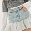 Denim mini skirt outfit Denim mini skirt outfit