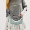 Denim mini skirt outfit Denim mini skirt outfit