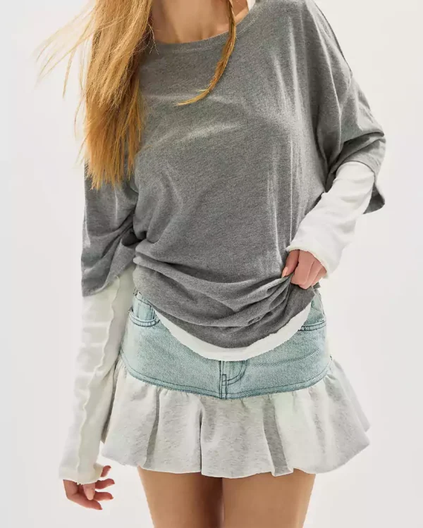 Denim mini skirt outfit Denim mini skirt outfit
