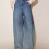 Denim rhinestone jeans