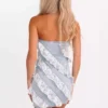 Denim ruffle dress strapless Denim ruffle dress strapless