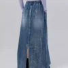 Denim skirt high waisted
